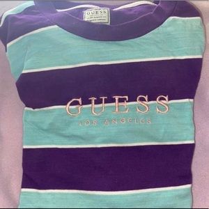 Blue and Purple Stripes GUESS shirt 

*S:Small  
* Clothes will be washed before
